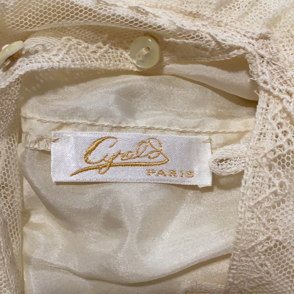 Vintage Prairie Wedding Dress Lace Cyreld Paris Parisian Handmade 50's-70’s - Picture 13 of 17
